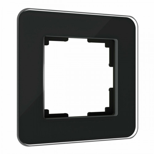 W0012448/ Рамка на 1 пост Elite (черный, стекло)