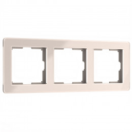 W0032743/ Рамка на 3 поста Acrylic (айвори)