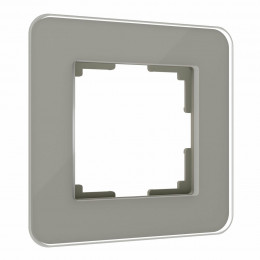 W0012417/ Рамка на 1 пост Elite (дымчатый, стекло)