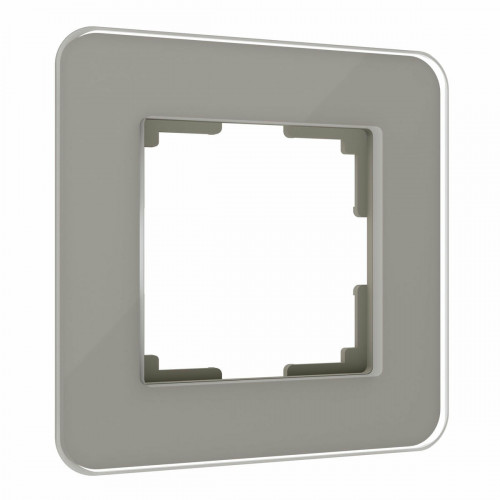 W0012417/ Рамка на 1 пост Elite (дымчатый, стекло)