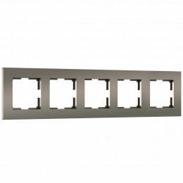 W0052963/ Рамка на 5 постов Slab (бронза софт)