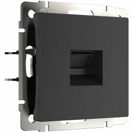 W5120108/ Розетка Ethernet RJ-45 cat. 6A экранированная (черный матовый)