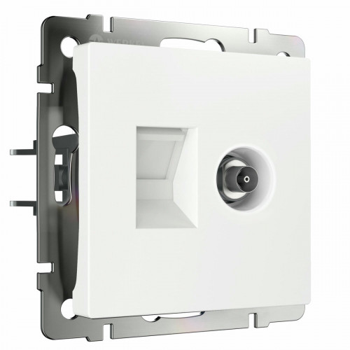 W1181301/ Розетка ТВ+Ethernet RJ-45 6 cat.(белый)