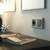 W1171764/ Розетка с заземлением, шторками и USB тип A+C (графит матовый)
