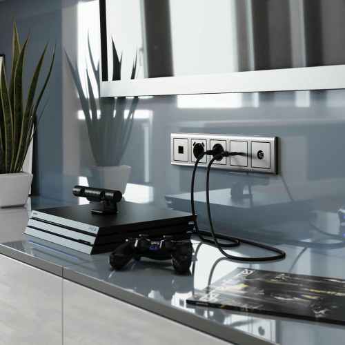 W1181002/ Розетка Ethernet RJ-45 (глянцевый никель)
