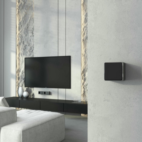 W5010034/ Выключатель одноклавишный Gallant (черный с серебром)